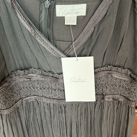 Robin Howe Graphite Silk Dress NWT - Picture 3 of 7